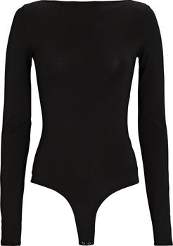 Sylvi Long Sleeve Bodysuit, Black P