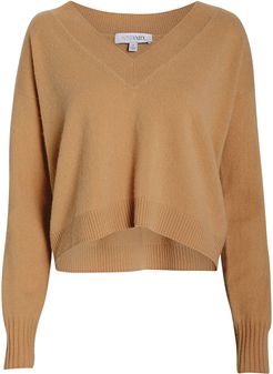 Elroy V-Neck Cashmere Sweater, Beige P