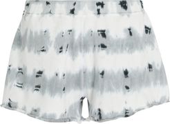Scout Tie-Dye Sweat Shorts, White/Grey 2