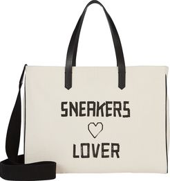 Sneakers Lover East-West California Tote, Beige 1SIZE