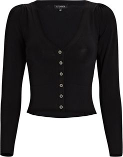 Nellie V-Neck Cardigan, Black P