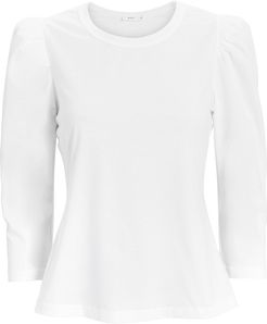 Karlie Puff Sleeve Cotton T-Shirt, White P