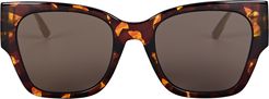 30Montaigne1 Rectangular Sunglasses, Brown 1SIZE