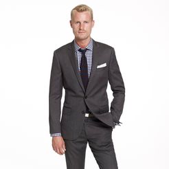 Ludlow suit jacket with double vent in herringbone Italian wool