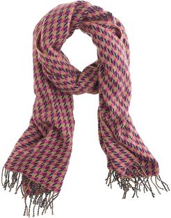 Wool houndstooth scarf