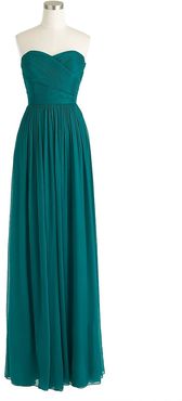 Arabelle long dress in silk chiffon