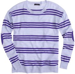 Merino wool triple-stripe elbow-patch sweater