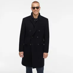 Ludlow double-breasted topcoat in wool-cashmere