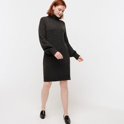 Turtleneck sweater-dress in supersoft yarn