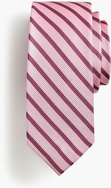Boys' silk tie in berry stripe