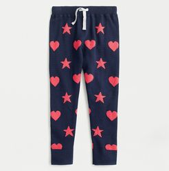 Girls' sweater pants with hearts and stars