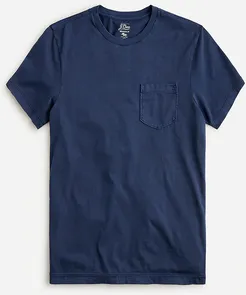 Broken-in short-sleeve pocket T-shirt