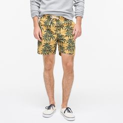 Dock short in island palm print