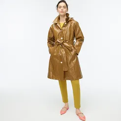 Collection coated linen trench coat