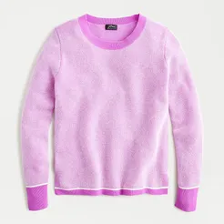 Limited-edition cashmere crewneck sweater with bird's-eye stitch