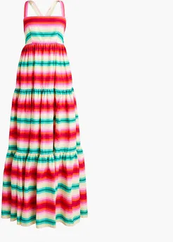Tiered maxi dress in stripe