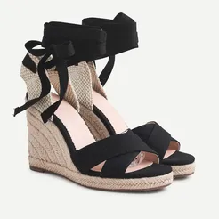 Lace-up espadrille wedges