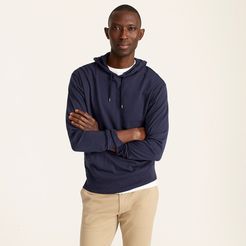 Garment-dyed slub cotton hoodie