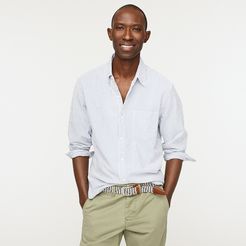 Slim seersucker shirt in stripe