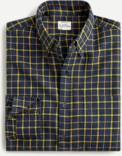 Slim brushed twill shirt in plaid