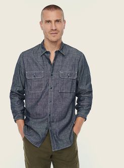 Wallace &#38; Barnes naval workshirt in Japanese selvedge chambray