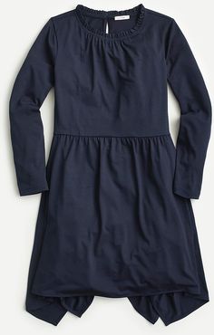 Girls' cotton handkerchief-hem dress