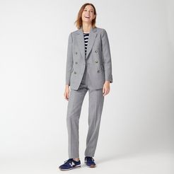 Double-breasted blazer in lightweight houndstooth wool