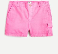 Garment-dyed stretch cargo short