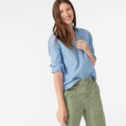 Denim popover shirt in Billy wash