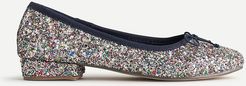 Girls' glitter ballet pumps