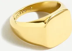 Square gold signet ring