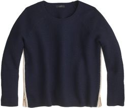 Boiled wool zip sweater