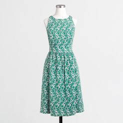 Petite printed cutaway dress