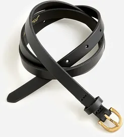 Skinny Italian leather belt