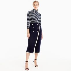 Collection nautical wrap sweater-skirt