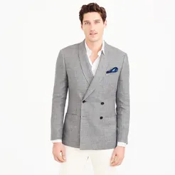Ludlow Slim-fit dinner jacket in Italian linen-cotton