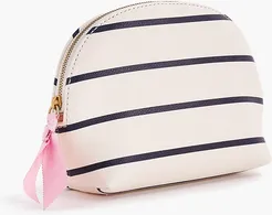 Striped makeup pouch
