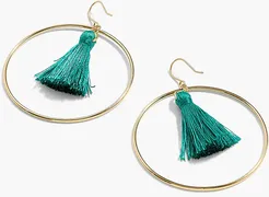 Fringy hoop earrings