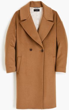 Petite relaxed topcoat in Italian wool-cashmere