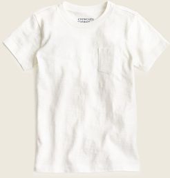 Kids' pocket T-shirt in slub cotton