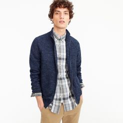 Rugged cotton full-zip sweater