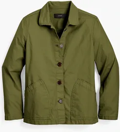 Garment-dyed chino swing jacket