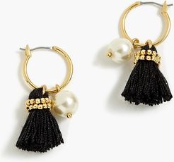 Tassel-and-bead earrings