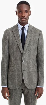 Ludlow Slim-fit suit jacket in chalk-stripe Italian wool blend