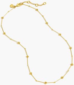 Demi-fine 14k gold-plated beaded necklace