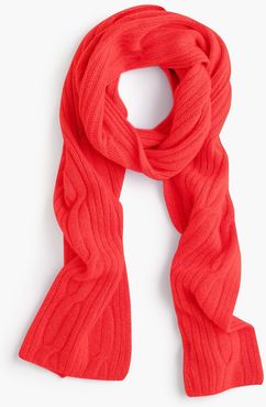 Ribbed cable-knit scarf in everyday cashmere