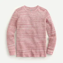 Kids' long-sleeve heathered  waffle T-shirt