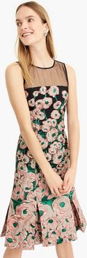 Collection fluted sheath dress in Ratti&#174; climbing floral jacquard