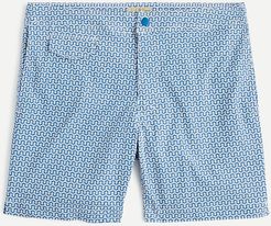 7" stretch eco pool short in maze print