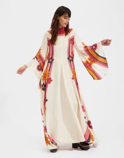 Magnifico Dress (placée) - Donna Ldj Archive Beat Flower Placée White Orange M